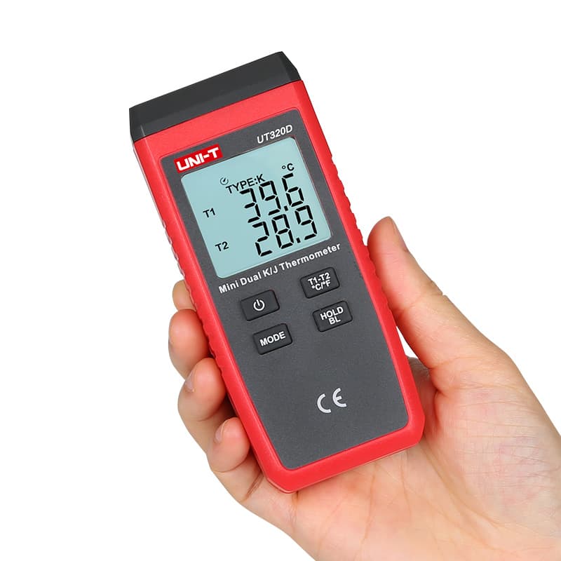 ترمومتر دو کاناله UT320D برند UNI-T