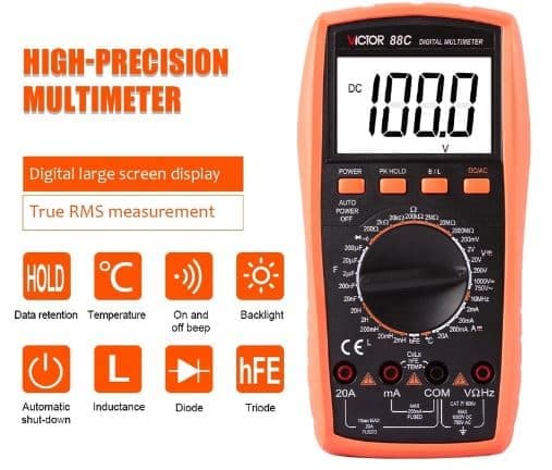 مولتی متر دیجیتال VC88C برند VICTOR